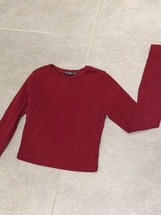 Top Stradivarius manga larga talla XS