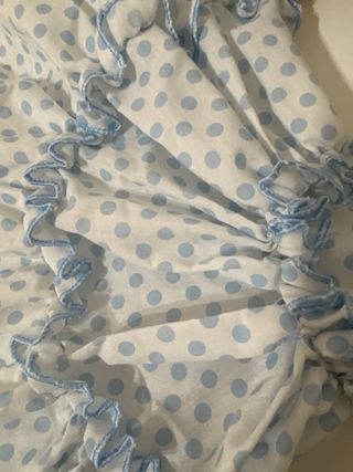 Vestido Flamenca canastero Azul Blanco 8-10 Años