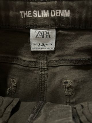 Calça Zara Slim Denim 5-6 anos