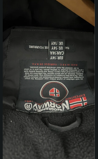 Chaqueta Geographical Norway Negra y Roja