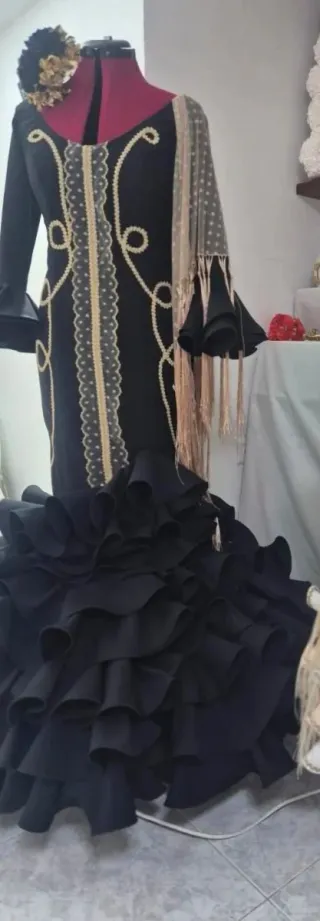Vestido Flamenca Negro Talla 40/42