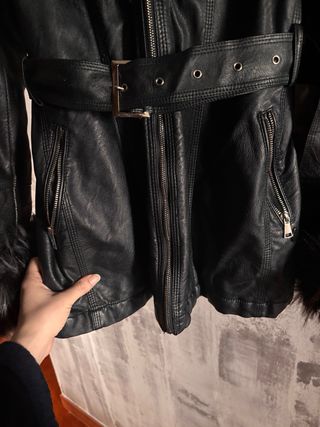 Giacca ecopelle Gaudi con pelliccia M