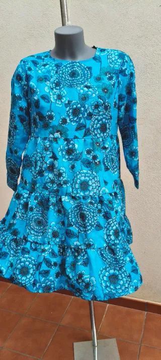 Vestido azul floral