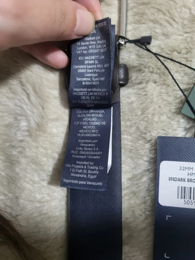 Cintura Hackett 32mm Taglia 28 Marrone