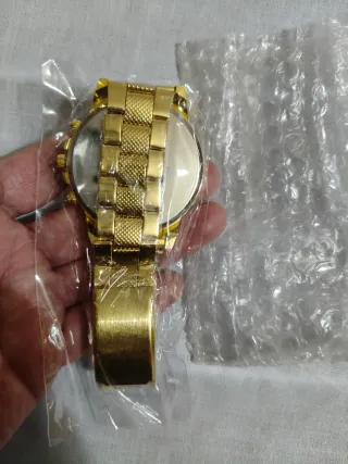 Reloj Geneva Dorado y Azul