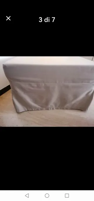 Pouf letto singolo in tessuto