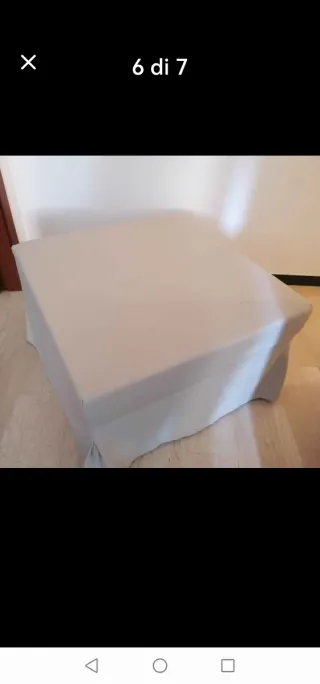 Pouf letto singolo in tessuto