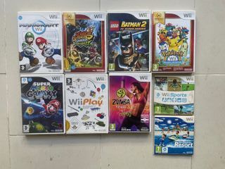 Consola Nintendo Wii Negra + 9 Juegos