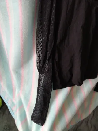 Blusa Stradivarius Negra Talla S