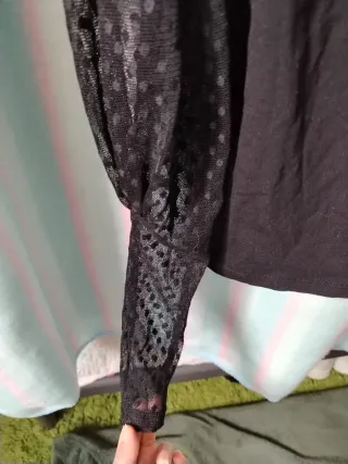 Blusa Stradivarius Negra Talla S