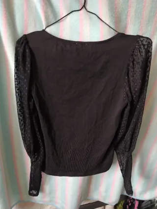 Blusa Stradivarius Negra Talla S