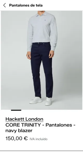 Pantalones Hackett London Core Trinity Azul