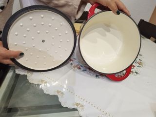 Cacerola  Hierro Fundido Roja 24cm