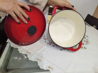 Cacerola  Hierro Fundido Roja 24cm