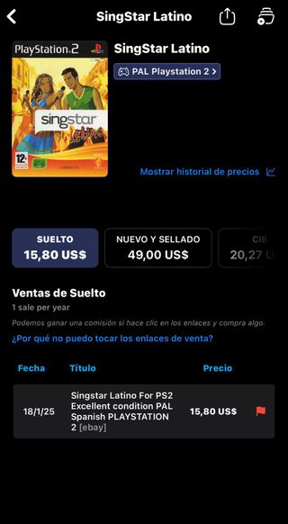 Singstar Latino PS2 perfecto estado NEGOCIABLE