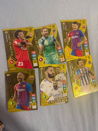Lote 6 cromos Adrenalyn XL Balón de Oro 21-22