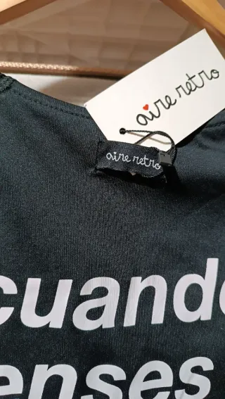 Camiseta Aire Retro Negra Talla S