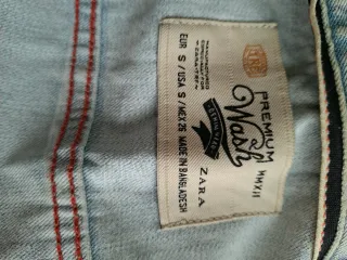 Cazadora Vaquera Zara Talla M Entallada espalda.