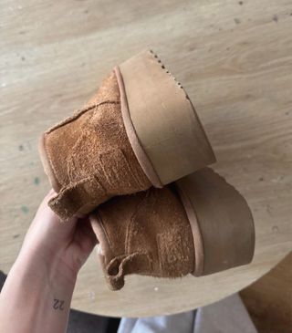 Botas UGG Beige Plataforma Mujer