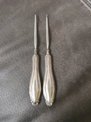 Juego punzón y aguja plata