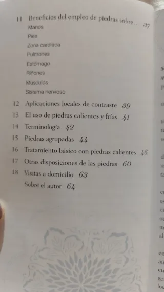 Libro masajes con piedras frías y calientes