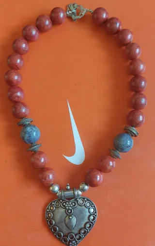 Collar Lola Martin Corazón Plata Ley Perlas Natura