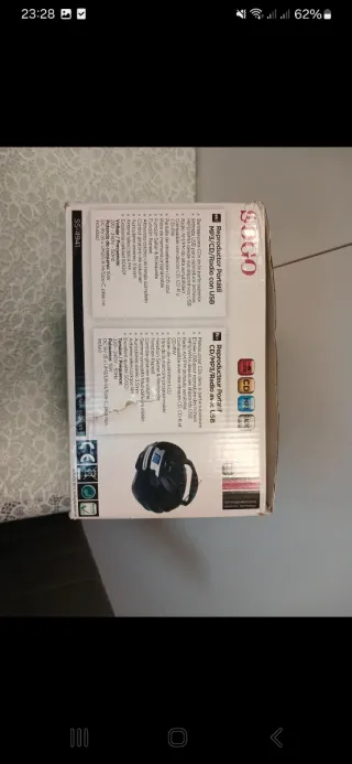 Reproductor Portátil SOGO MP3/CD/Radio USB