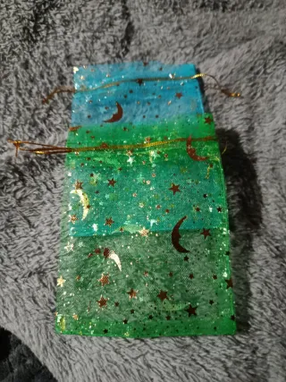 Conjunto bisutería oro y verde
