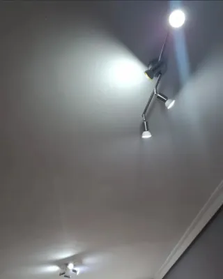 3 Lámparas de Techo Plateadas