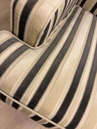 Butaca de terciopelo con rayas