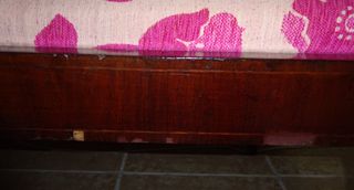 Banco/Sofá de Caoba Retapizado y restaurado