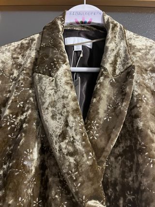 Blazer Zara Terciopelo Hilo Metalizado