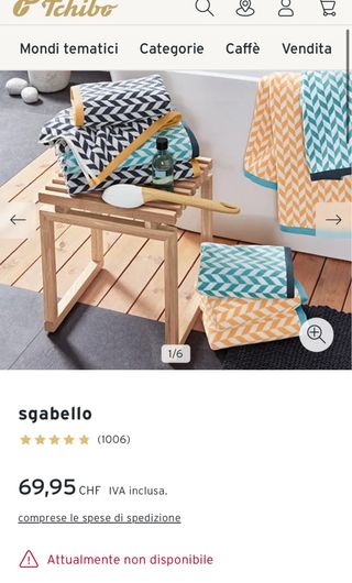 Sedia da bagno in legno Tchibo