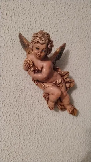 Pareja querubines decorativos