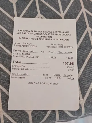 Sacaleches Eléctrico Suavinex. ¡Un solo uso!