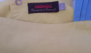 Vestido Catimini amarillo flores y mariposas