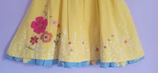 Vestido Catimini amarillo flores y mariposas