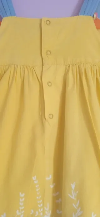 Vestido Catimini amarillo flores y mariposas