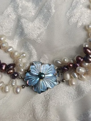 Collar Vintage Perlas Agua Dulce