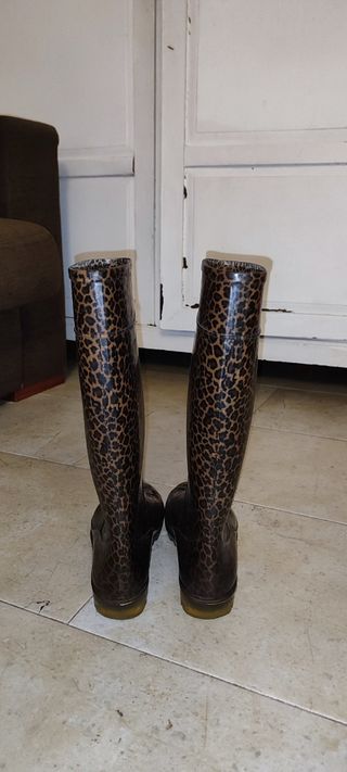 Botas de agua leopardo