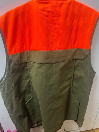 Chaleco de caza Verhunt verde y naranja