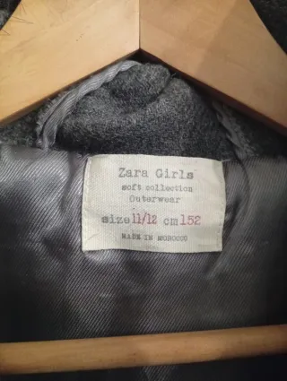 Chaqueta vestir con capucha zara Girls sin uso