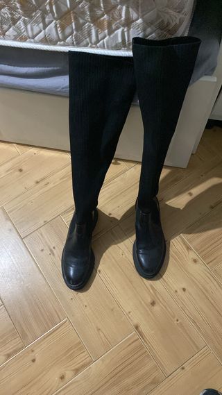 Botas altas Zara Talla 39 Negras