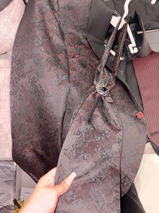 Traje 3 piezas burdeos