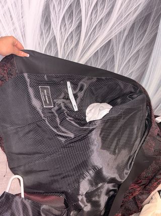 Traje 3 piezas burdeos