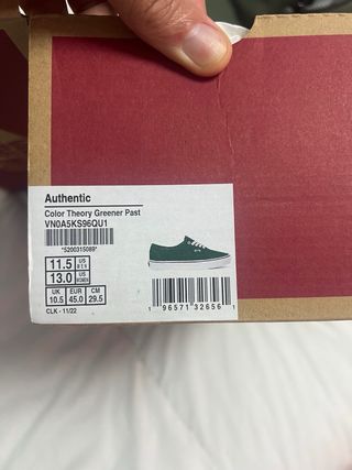 Zapatillas Vans Verdes Talla 45