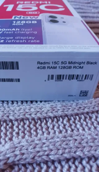 Redmi 15C 5G 128GB Negro Precintado