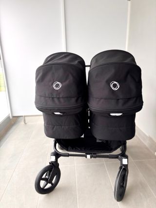 Carrito gemelar Bogaboo Donkey 5 Twin - Negro