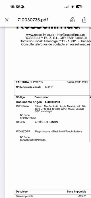 MacBook Air Apple  azul Nov 2025, 15 pulgadas ,m4