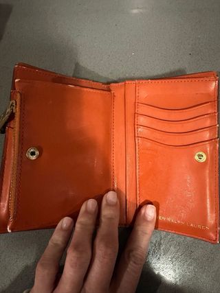 Cartera Ralph Lauren Marrón y Dorada